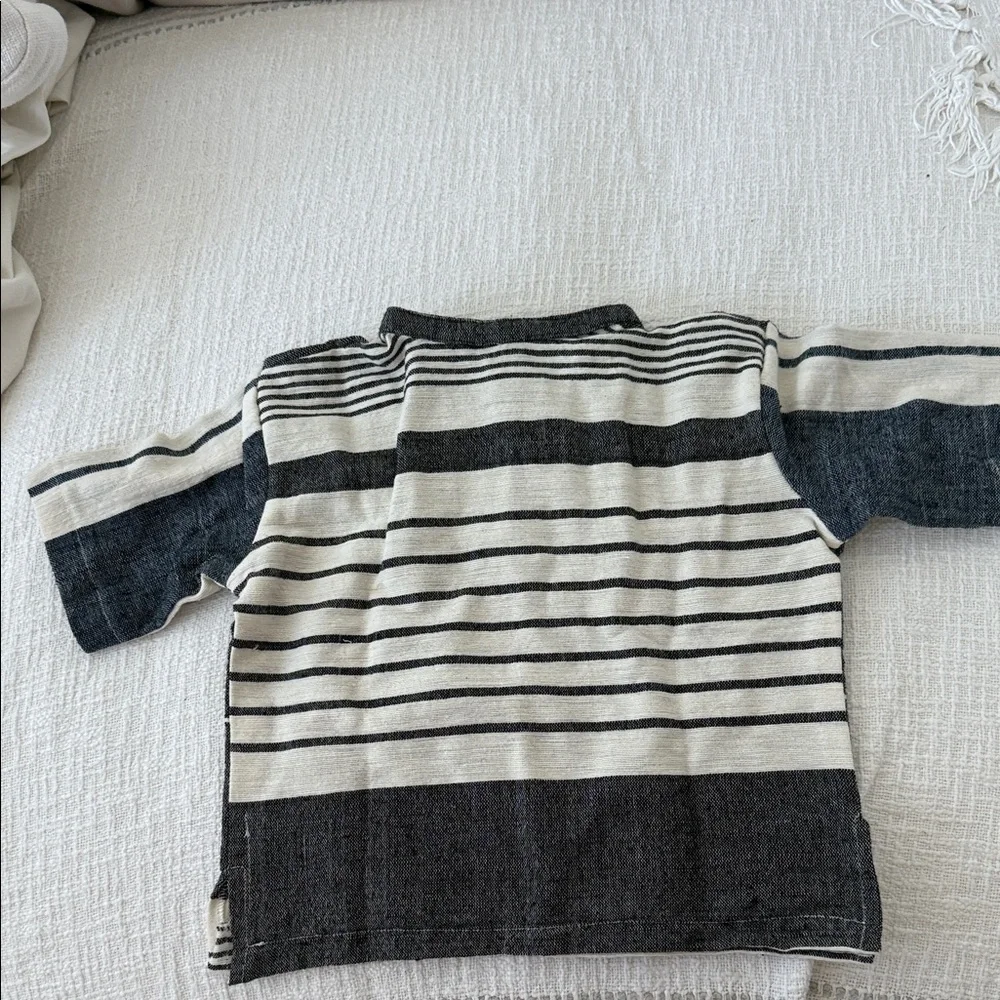 Striped Black and White Kids Shirt